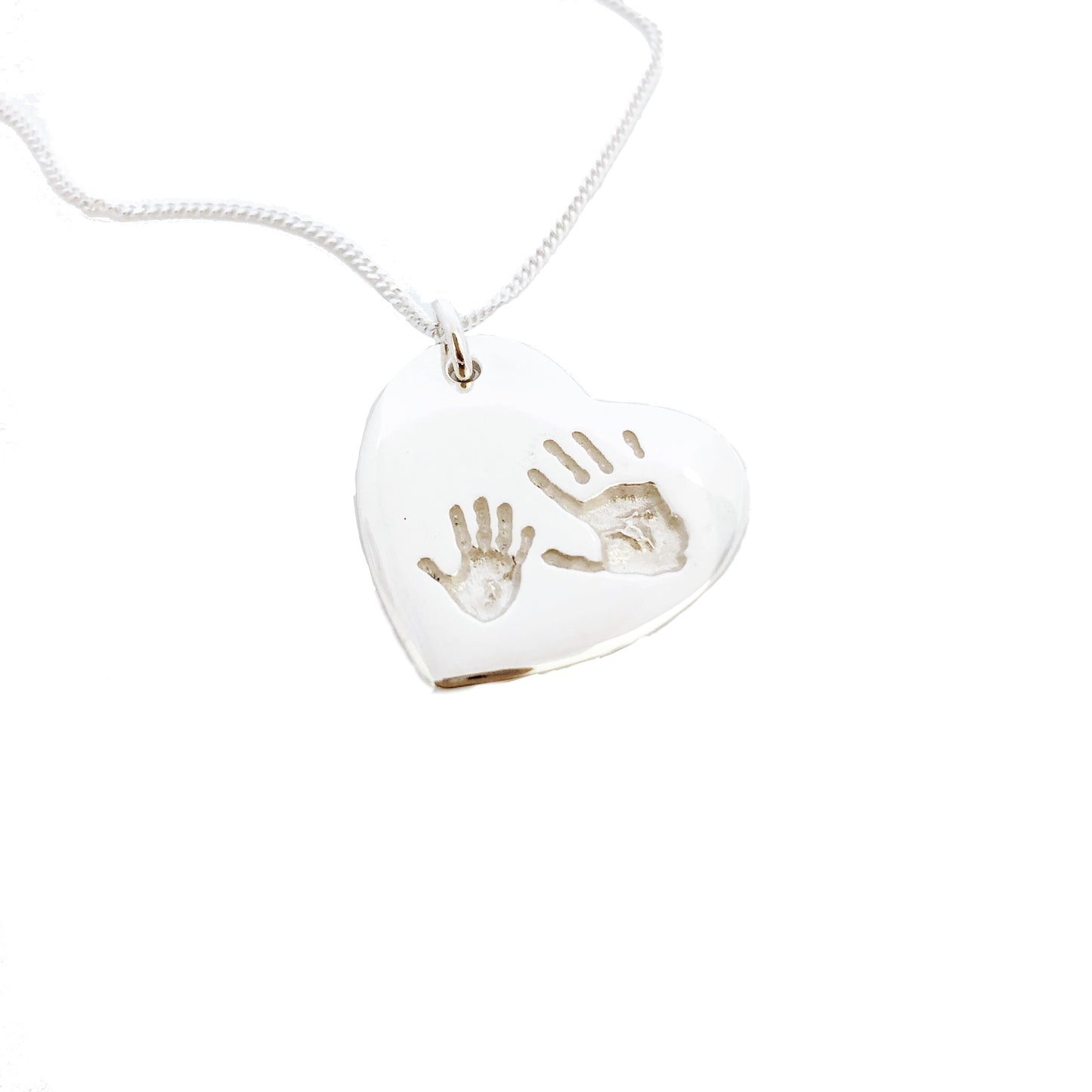 Hand and Footprints - Heart Pendant