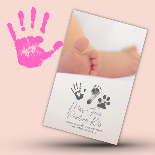 Baby pink mess free printing kits for children and babies, accurately capture babies true prints easily on paper