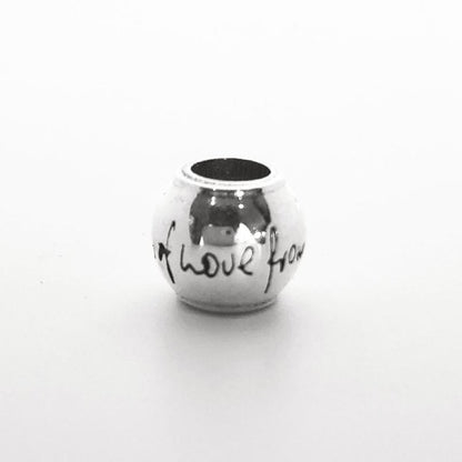 personalised handwriting charm beads with actual handwriting New Zealand
