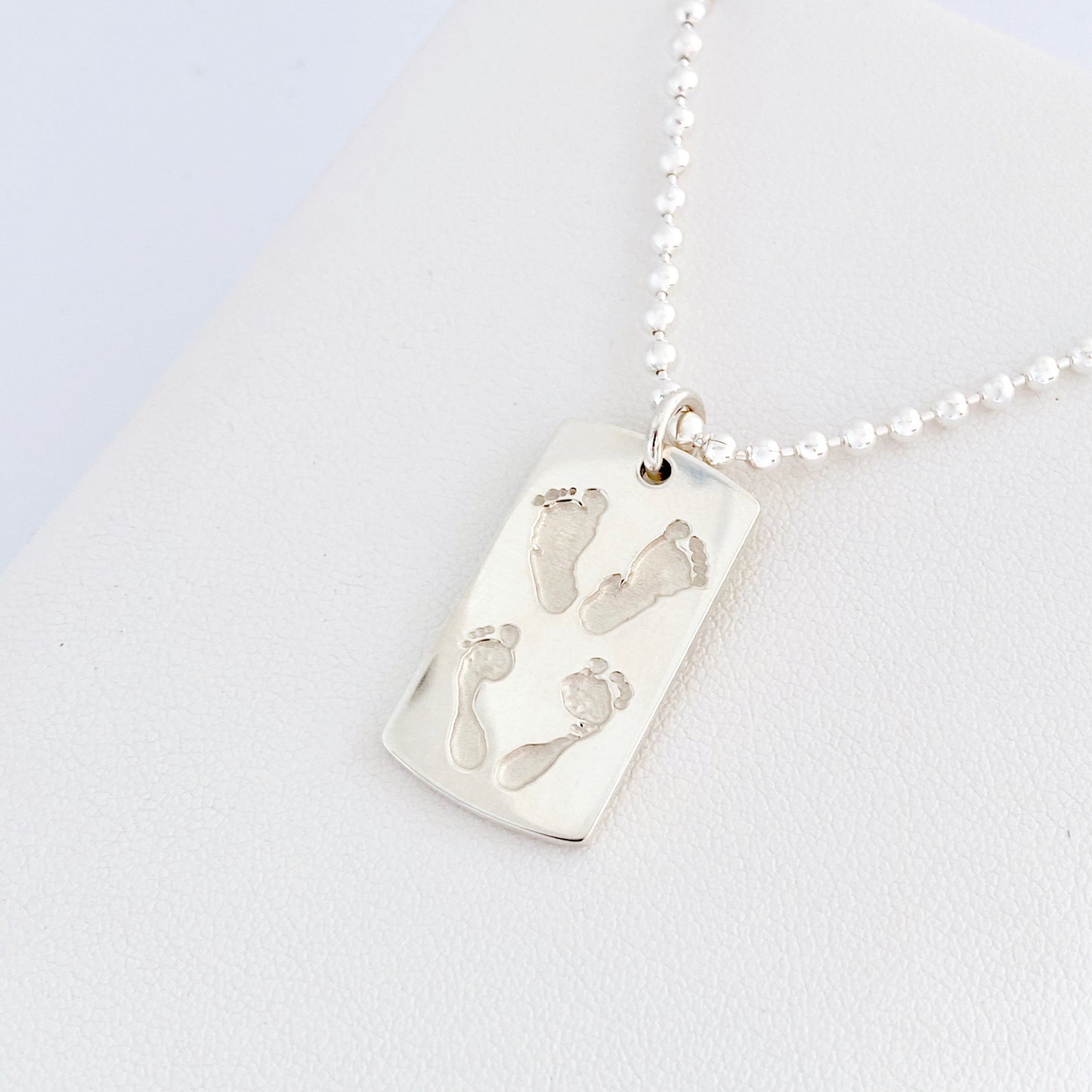 Hand and Footprints - Large Tag Pendant