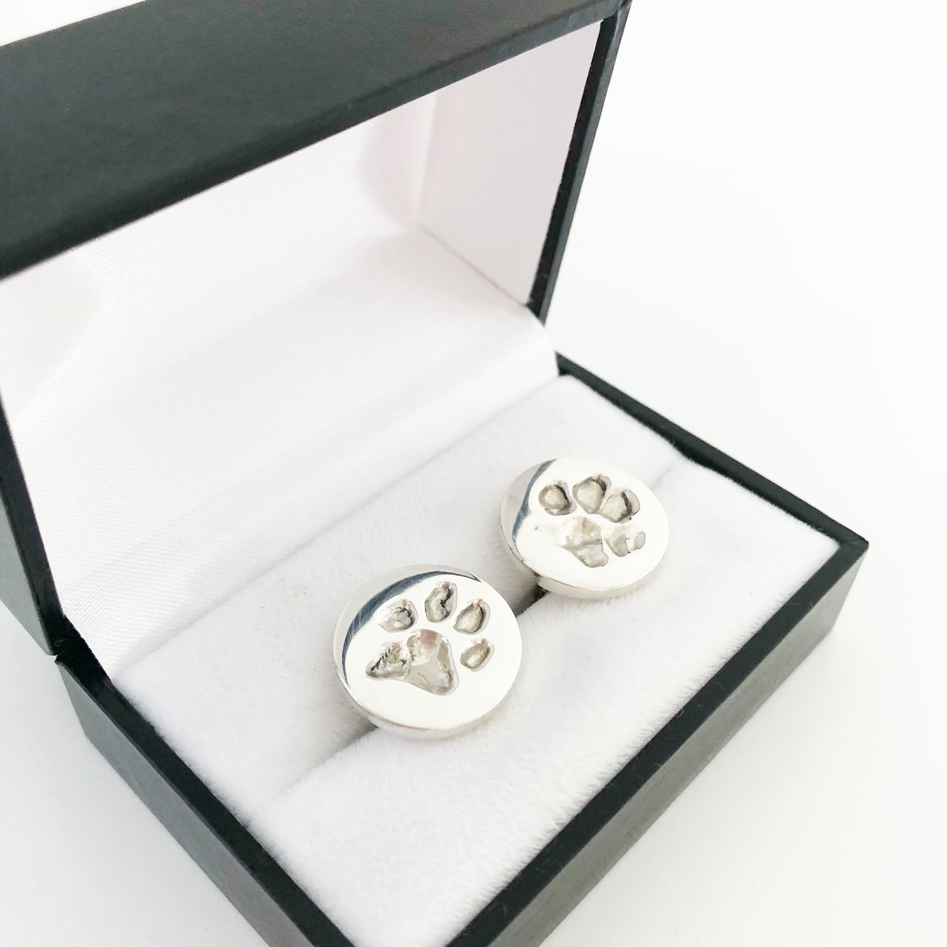 Pet Cufflinks with actual paw prints
